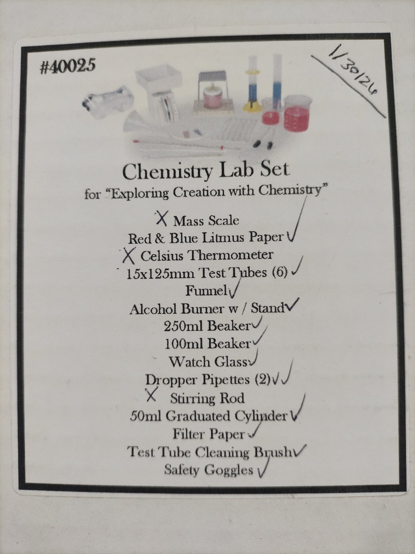 Chemistry Lab Set - for Exploring Creation with Chemistry