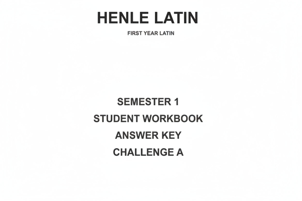 Henle Latin First Year - Set of 4