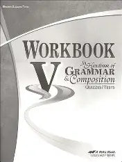 Workbook For Handbook of Grammar & Composition V - Quizzes/ Tests
