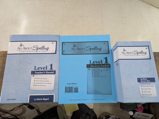 All About Spelling 1 - Set of 3 (NEW)