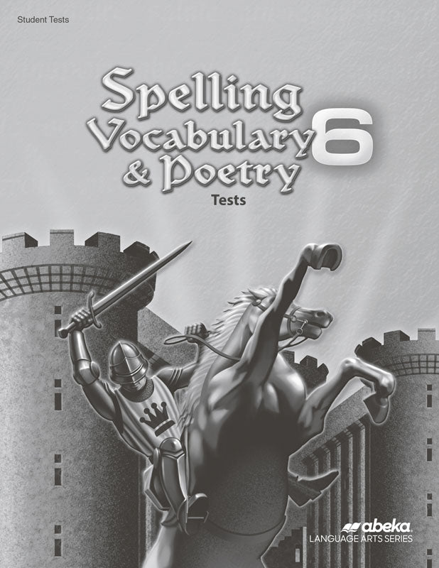 Spelling Vocabulary & Poetry 6 - Tests