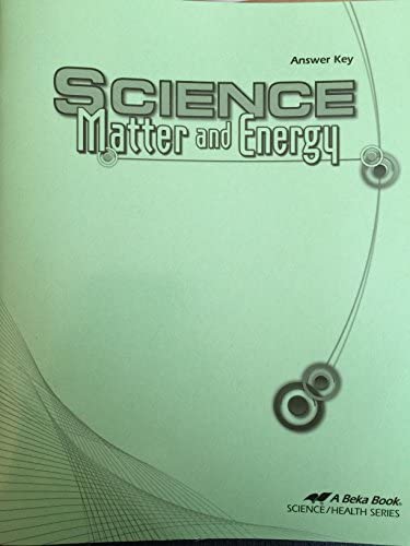Science Matter and Energy (1st ed.) - Answer Key