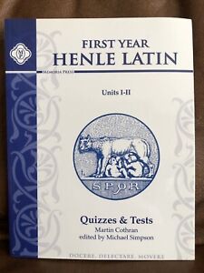 First Year Henle Latin Units I-II Quizzes & Tests