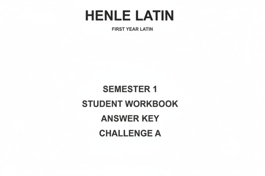 Henle Latin First Year - Set of 4