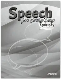 Speech for Every Day- Quiz Key