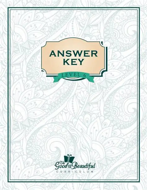 Answer Key - Level 6
