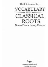 Vocabulary from Classical Roots B - Answer key