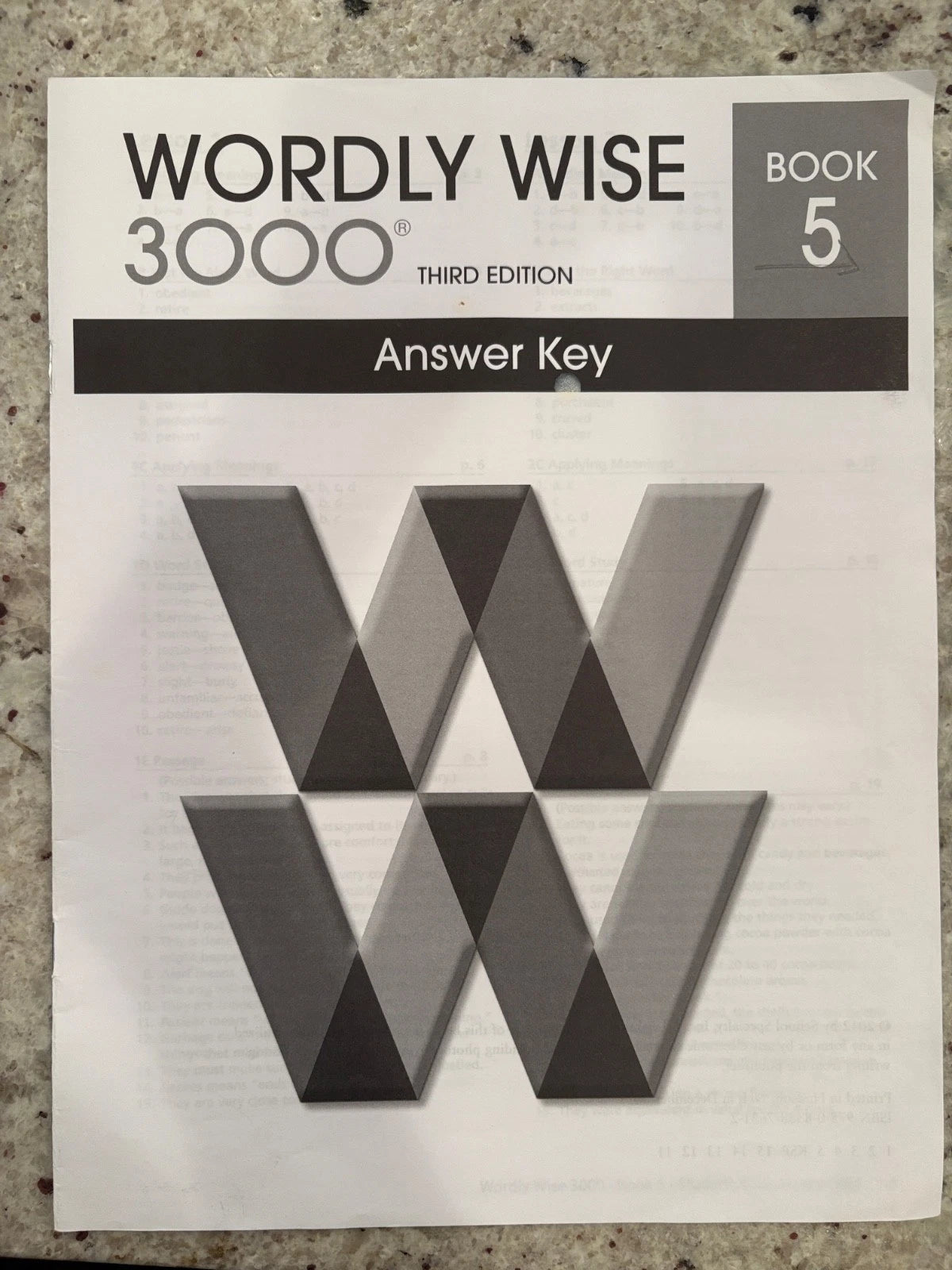 Wordly Wise 3000 Book 5 (3rd Ed.)- Answer Key